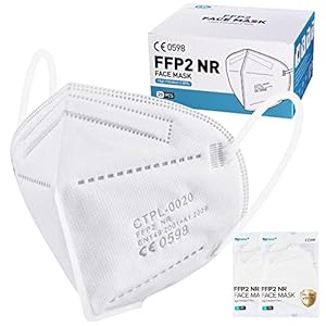 FFP2 Masks 20 Pack KN95 EU0598 Certified EN149 Standard FFP2 Face Mask 5-Layer Protective Efficient filtration, Superb…