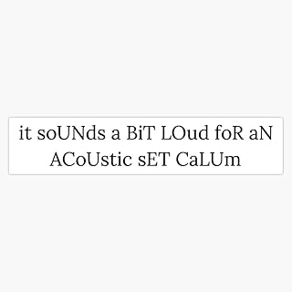 Magnet It Sounds A Bit Loud for an Acoustic Set Calum Viny Magnetic Bumper Sticker 5"