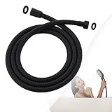 All Metal Shower Hose For Handheld Shower Heads, Black Extra Long 71 Inch Stainless Steel, Universal