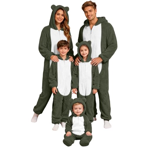 Pyjama Noël famille grande taille en coton doux pour homme et femme