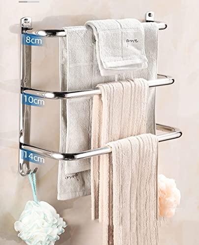 Porte-serviettes en acier inoxydable SUS304 argent à la finition haut de gamme - 3