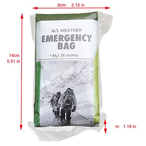 Emergency Survival Sleeping Bag Lightweight Waterproof Thermal Blanket Bivy Sack para Aventura al Aire Libre Camping Senderismo miniatura 3