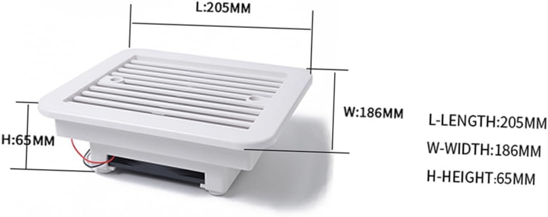 PRETYZOOM Rv Ventilation Fan Bathroom Extractor Low Profile Quiet Operation Durable Material for Rvs and Garages Easy to Install and Clean