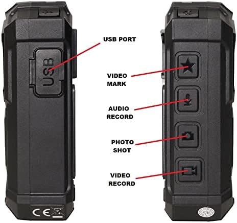 guardian g1 body camera® Comes with a built in 128GB Memory Card HD1512p @ 30fps & 40MP Camera with a 140 Degree Wide Angle Lens + IR Night Vision, GPS // + Chest Harness + Shoulder Harnes