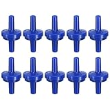 M METERXITY 10-Pack Aquarium Air Check Valve, Plastic One Way Non-Return Valves Air Valve Air Tubing Accessories Air Pump Accessories for 3/16" Airline Tubing Fish Tank [Blue]