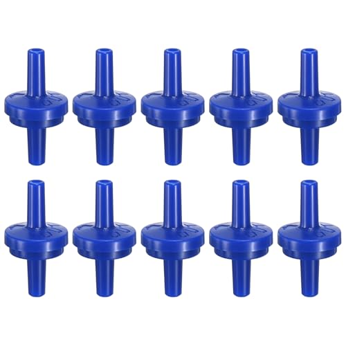 M METERXITY 10-Pack Aquarium Air Check Valve, Plastic One Way Non-Return Valves Air Valve Air Tubing Accessories Air Pump Accessories for 3/16 Airline Tubing Fish Tank [Blue]