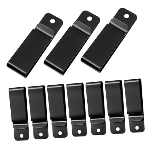 INOOMP 10 Piezas Clip Metálico para Cinturón Extensor Piso Pegatinas Cadenas para Bolsas De Mano Comodín Auto Bandeja Clip De Cinturón De Llave Quebrar Jaulas Tanque Planchar Black