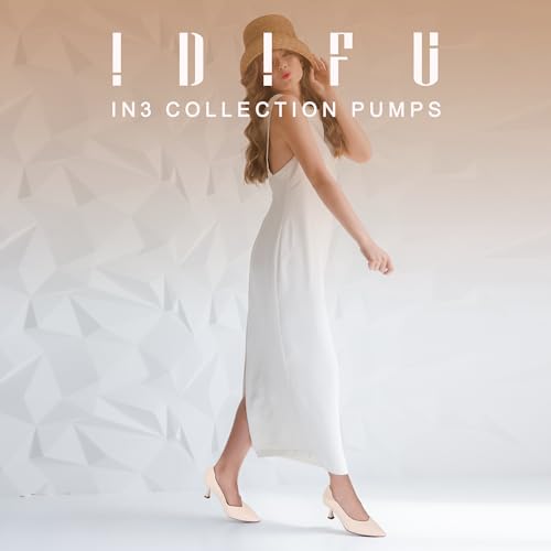 IDIFU IN3 Women's Pumps Kitten Closed Toe Heels Low Pointed Toe Heels Wedding Bridal Office Formal Work Prom Dress Shoes for Women Comfortable Dressy Trendy Cute Pumps Shoes2