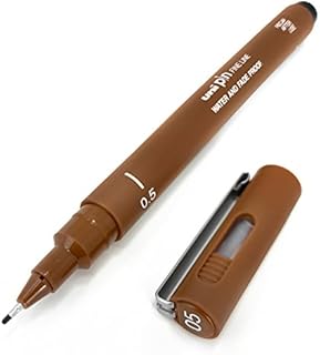 Uni Pin Fineliner Drawing Pen - Sepia Tone - 0.5mm - Single