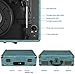 Record Player Vintage 3-Speed Bluetooth Vinyl Turntable with Stereo Speaker, Belt Driven Suitcase Vinyl Record Player
