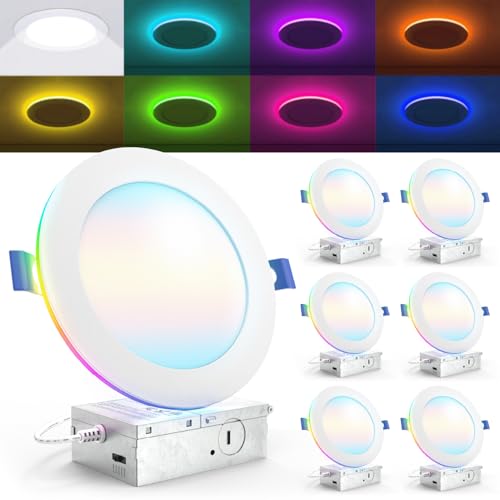 Sunco 6-Pack 6 Dimmable LED Recessed Ceiling Lights