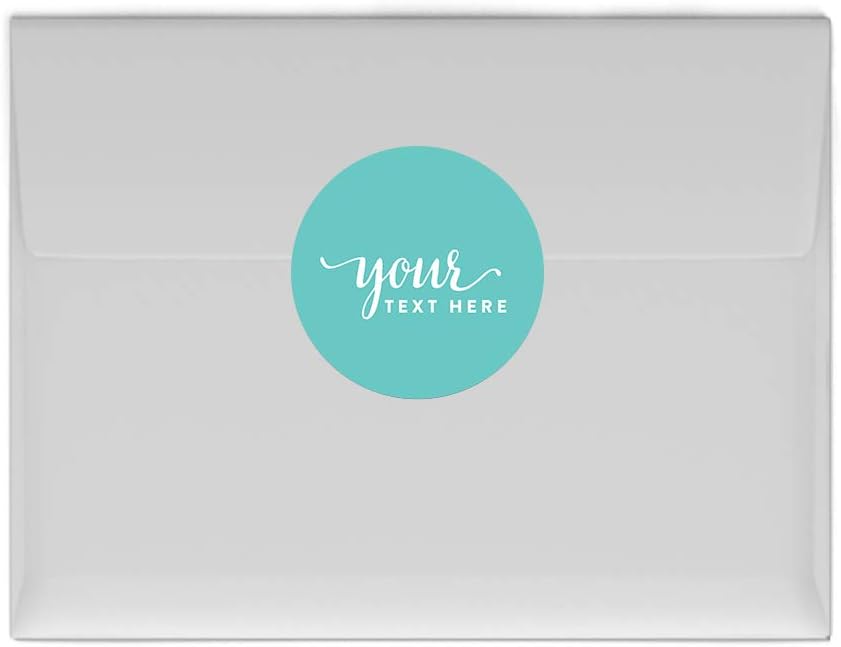 Andaz Press Fully Personalized Collection, Round Circle Gift Label Stickers, Custom Made Any Name, Your Text or Logo Here, 40-Pack, for Presents, Gifts, Favors, Boxes, and Treat Bags