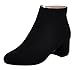 Serene Womens Comfortable Classic Suede Round Toe Heeled Ankle Boots (4.5 B(M)US, Black)