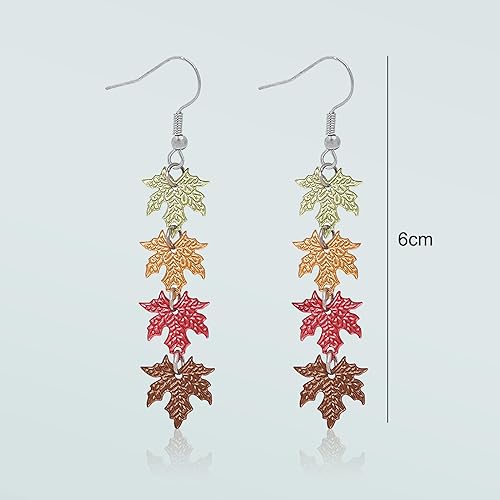 Red Maple Leaf Earrings for Women,Fall Earrings for Women,Thanksgiving Earrings,Fall Leaf Earrings,Autumn Earrings,Autumn Thanksgiving Fall Jewelry for Women2