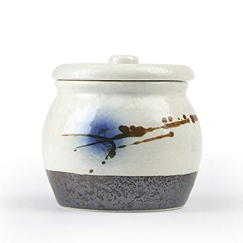 lktlg Tarro de Especias, Cocina Caja de Especias de cerámica Sartén Sazonador Botella de Sal...