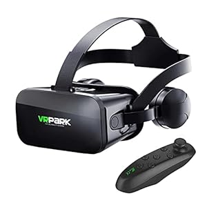 Casque VR compatible avec Android/IOS/PC, casque de réalité virtuelle avec poignée sans fil, lunettes VR pour jeux immersifs dans les films 3D avec vision panoramique à 360 degrés, pour 3,5 à 6 pouces