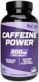 EAS Caffeine Power 200mg | Caffeine Pills Supplement | Increase Energy & Restore Mental Alertness | Gluten Free, Non GMO, Vegetarian Friendly | 100 Tablets