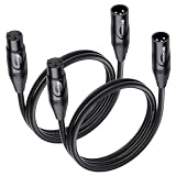 Cable Matters 2-Pack Premium XLR to XLR Cable, Microphone Cable, M-F, 3ft
