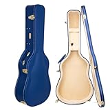 Crossrock Funda Super Jumbo para Guitarra acústica Gibson SJ-200 | Acabado Azul Vibrante, Arco Reforzado, Cerradura de Seguridad, Almacenamiento Oculto - Serie Designer (CRW520SBVB)