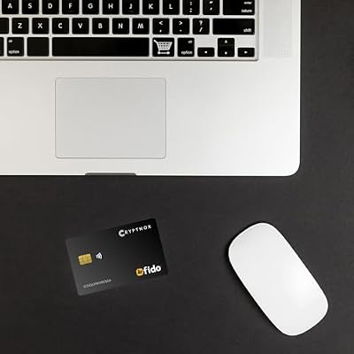FIDO2 Security Key, Two Factor Authentication (2FA) NFC Security Key, Connect via NFC for Microsoft, Apple, Google, Facebook, Dropbox, Mifare DESFire, Convenient Card Format, FIDO Certified