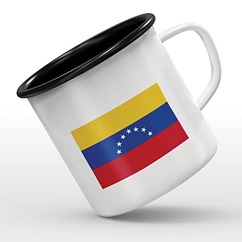 Mygoodprice MUG tasse émaillée au motif Drapeau Venezuela