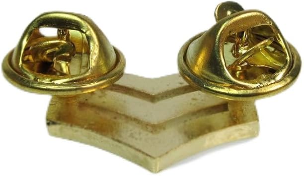 USA Army First Class Sergeant Collar Lapel Pin Insignia Military Veteran Hat Pin Rank Insignia Police Military Uniform Pins Gold 0.75" W x 0.55"