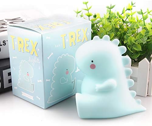 Cute Dinosaur Night Light LED Gift Lamp for Kids Festival Indoor Decor Novelty Toy for Kids,Children Nightlight for Home,Shelf,Bedside,Halloween,Christmas (Blue Dinosaur)