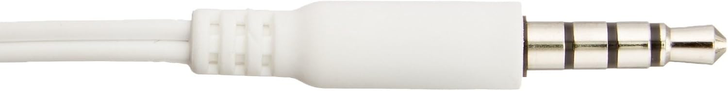 Amazon Basics In-Ear Headphones with Universal Mic - White