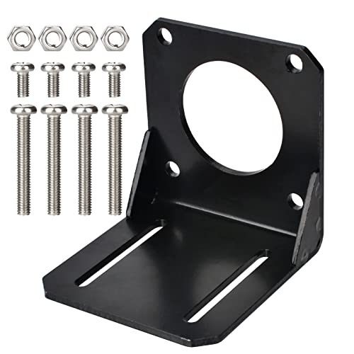 AccEncyc Nema 17 Stepper Motor Mounting Bracket with Screws and Nuts L-Shape Fixed Seat for NEMA 17 Stepper Motor (Nema 17 42mm)