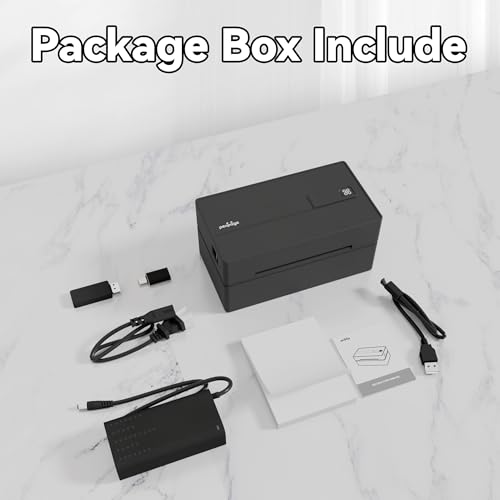 PeriPage Bluetooth Thermal Shipping Label Printer,Wireless 4x6 Shipping Label Printer for Shipping Packages,Support iPhone iPad Android Windows & Mac,Used for Amazon, Ebay,Shopify, Etsy, USPS.