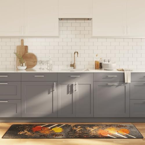 Tapis de cuisine multicolore lavable fini les glissades et les taches