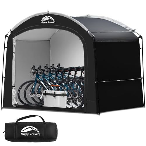 Happy Travel Bike Storage Shed Tent, Waterproof Portable Bicycle Cover