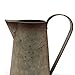 CVHOMEDECO. 7 Inch Galvanized Metal Milk Pitcher, Old Rustic Primitive Watering Can Jug Vase for Home and Garden Décor. Grey