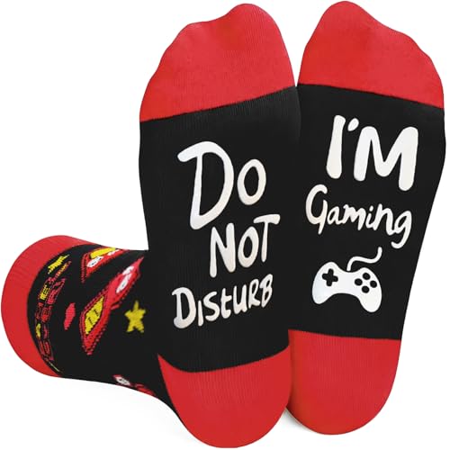 WIKFZRO Stocking Stuffers for Teen Boys Men, Funny Christmas White Elephant Gifts for Teens Adults Dad Gag Gift Gaming Socks