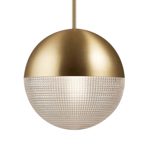 Luminaire décoratif pour salon et bar suspension ronde en métal de style moderne