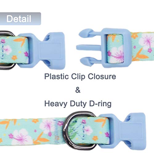 Floral Dog Collar With Removable Flower Soft Comfortable Adjustable Collars For Small To Medium Dogs Blue #TOP3
