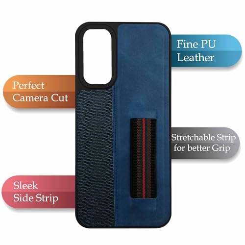 Image of Jkobi Leather Back Cover Case for Oppo A3 Pro 5G (Professional Formal Feel | Strip Chain Holder Socket)