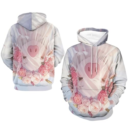 Pullover fleurs de mariage pour cochons le cadeau original en taille S - 7