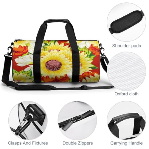 Sac week-end fleurs abstraites compact fini les bagages lourds