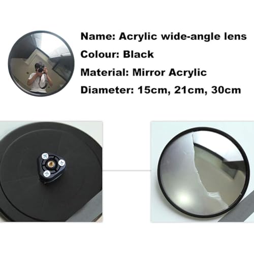 Zzmop Espelho de observação de sinalização de segurança Espelho acrílico de monitoramento panorâmico