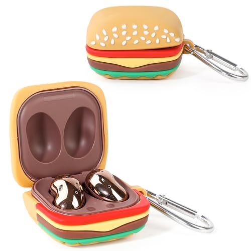 Suublg Silicone Case for Samsung Galaxy Buds FE (2023) / Buds2 Pro (2022) / Buds 2 (2021) / Buds Pro (2021) / Buds Live (2020) Earbuds with Cute Skin Design Cover for Women Men