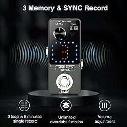 LEKATO Triple Looper Station, de boucle d’enregistrement synchrone Tuner intégré Boucleur électrique Total 18 minutes… - Les Beatles, Paul McCartney, John Lennon, RIngo Starr, George Harrison LEKATO Triple Looper Station, de boucle d'enregistrement synchrone Tuner intégré Boucleur électrique Total 18 minutes… – Image 2