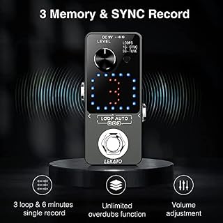 LEKATO Triple Looper Station, de boucle d’enregistrement synchrone Tuner intégré Boucleur électrique Total 18 minutes… - Les Beatles, Paul McCartney, John Lennon, RIngo Starr, George Harrison LEKATO Triple Looper Station, de boucle d'enregistrement synchrone Tuner intégré Boucleur électrique Total 18 minutes… – Image 2