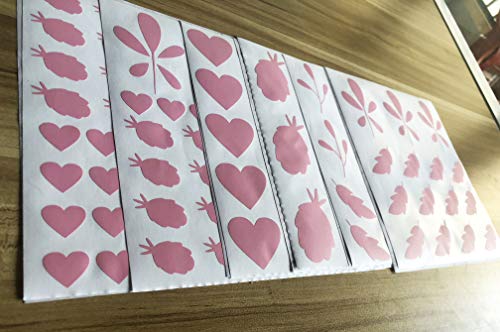 Makeyes Hearts Tree Leaves Pineapples Wall Stickers Vinyl Decor For Kids Bedroom Set Patterned Home Wall Decals Easy To Peel House Wall Art Livingroom Decoration Murals Diy Design Mg010 (Soft Pink) #TOP5