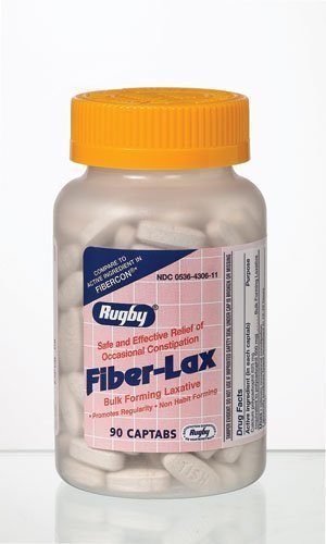 FIBER-LAX 625MG Tablets 90 CT (PACK OF 4) by Rugby
