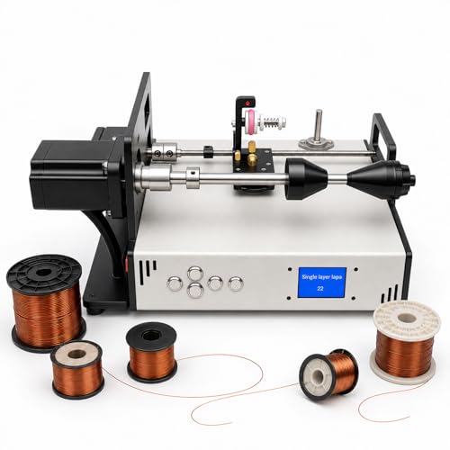 TBANVOO Coil Winder Machine, 900 RPM Automatic Winder with Wire Alignment, 20-46 AWG Compatibility & 0.01mm Accuracy, for Coils, Fishing Lines and Filament Spools