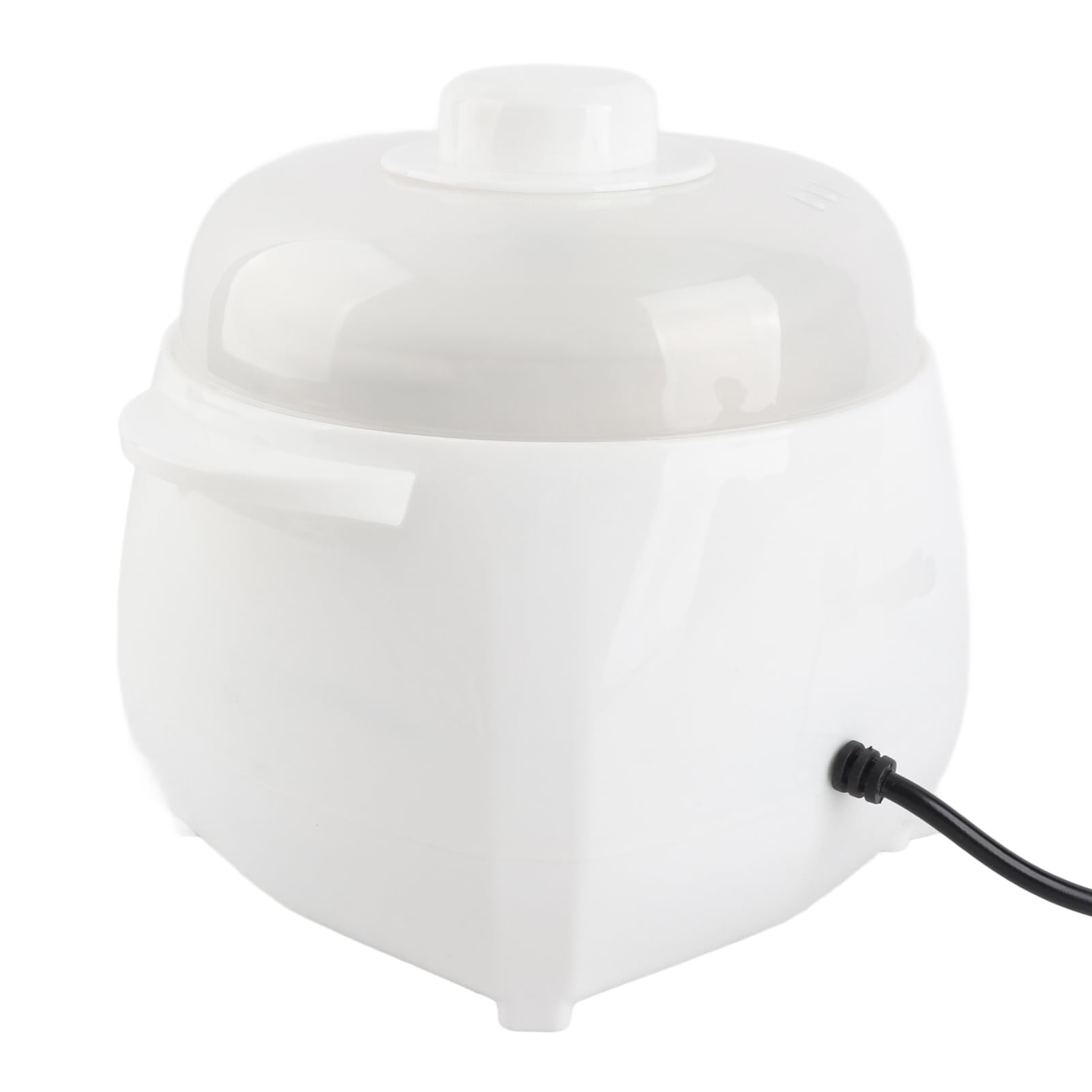 Fdit Olla Eléctrica para Guisar 1L 200W, con Revestimiento Cerámico y Aislamiento de Agua, Temporizador y Función de Reserva para Papilla, Arroz Sopa (Enchufe de la UE)
