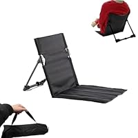 Nicoone Strandmatte mit Rückenlehne, Leichter Strandstuhl, faltbar, tragbar, Strandliegestuhl, Rasenstuhl, einfach zu Falten und zu tragen