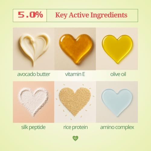 Image of Avocado + Ceramide Hair Mask | Deep Repair for Damaged Hair, Split Ends & Breakage | Strengthens & Softens | Avocado Scent | All Hair Types, 120 millilitre