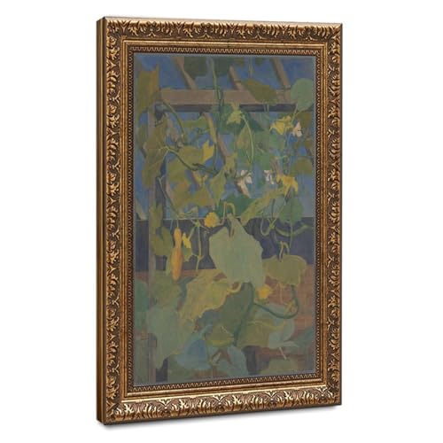 Poster botanique vintage WCYB 50x75 cm toile murale avec cadre suspendu